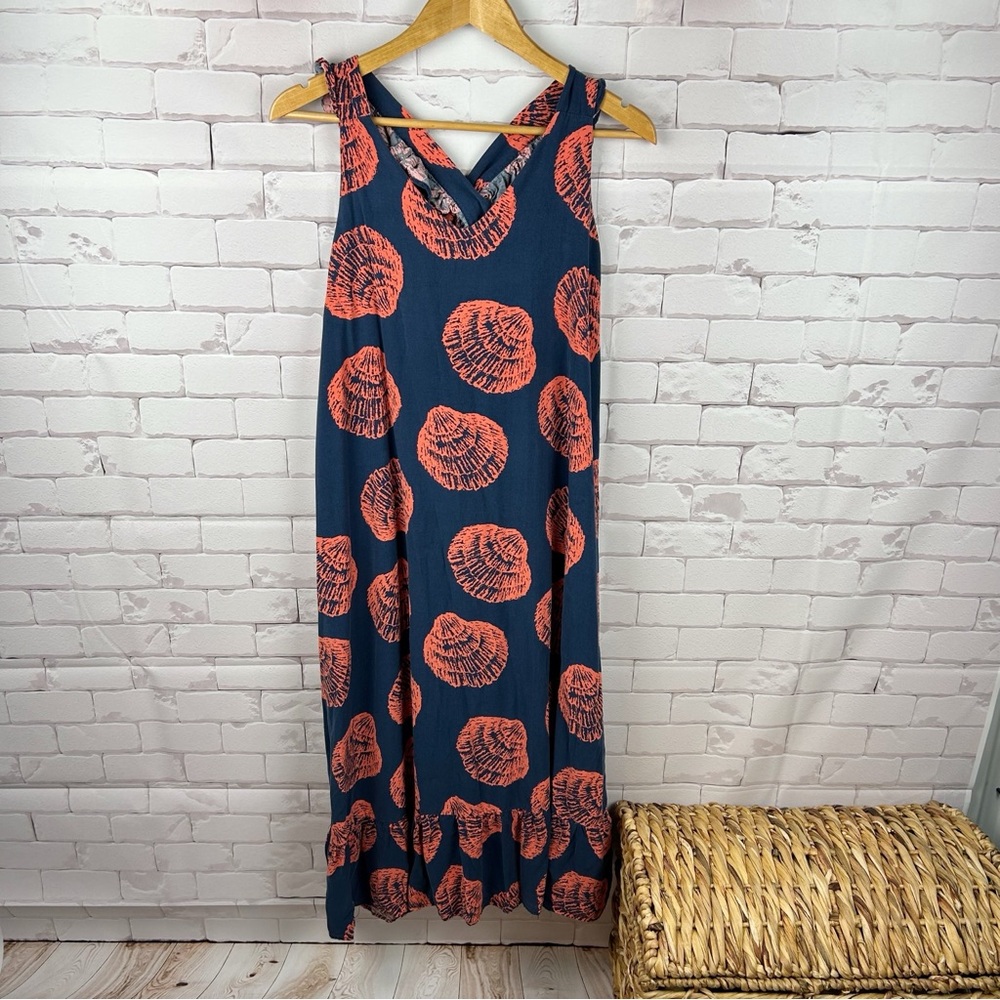 ARKITECT Shell Ruffle Maxi Dress Beachwear Summer Vacation Style - Picture 5 of 7